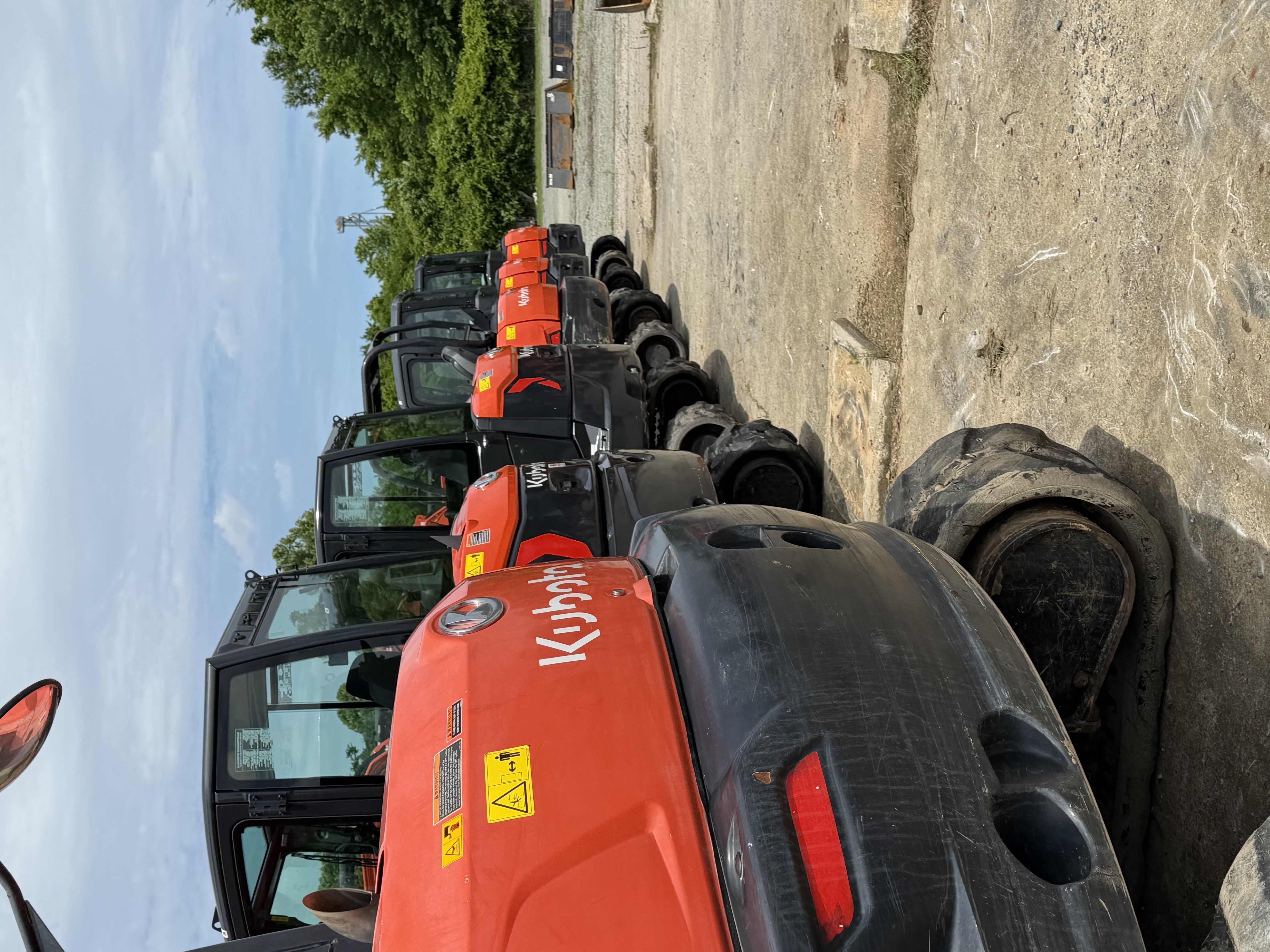 Kubota KX033-4 compact excavator side panel detail