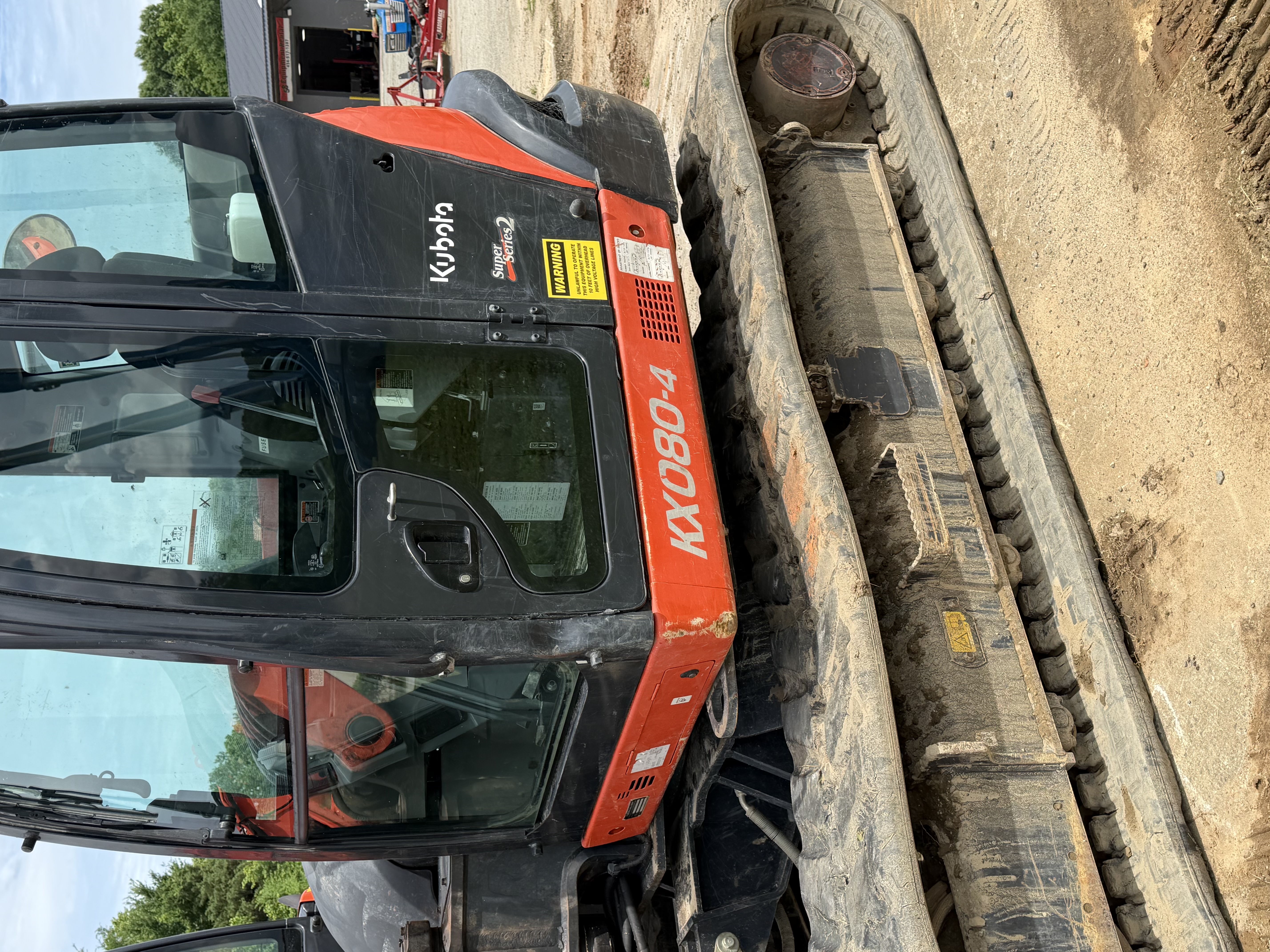 Kubota KX080-4 heavy excavator with cab